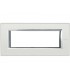 Bticino Axolute Platte 6 Module Silber HA4806SAN