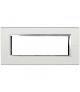 Bticino Axolute Platte 6 Module Silber HA4806SAN