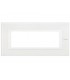 Bticino Axolute Platte 6 Module Glas Weiß HA4806VBB