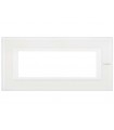 Bticino Axolute Platte 6 Module Glas Weiß HA4806VBB