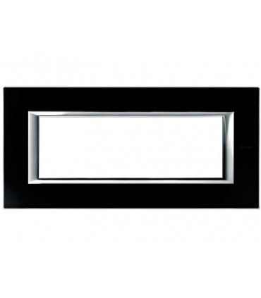 Bticino Axolute Teller 6 Module Glas Schwarz Nacht HA4806VNN