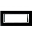 Bticino Axolute Teller 6 Module Glas Schwarz Nacht HA4806VNN
