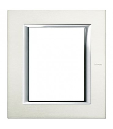 Bticino Axolute Platte 3+3 Module Gebürstetes Aluminium HA4826XC