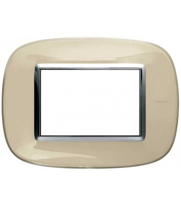 Bticino Axolute Platte 3 Module Elfenbein Flüssigkeit HB4803DA