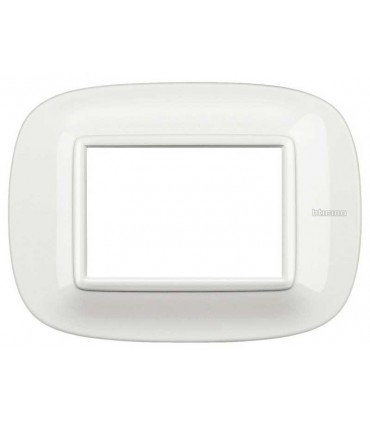 Bticino Axolute Platte 3 Module Weiß HB4803HD