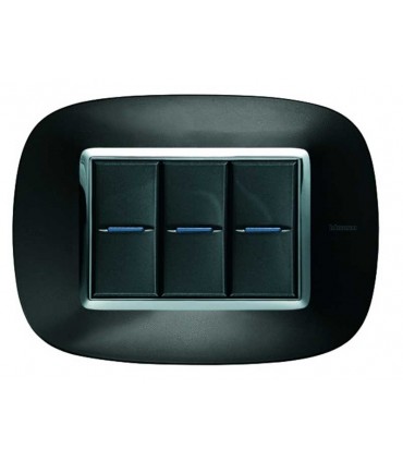 Bticino Axolute Platte 3 Module Anthrazit HB4803XS