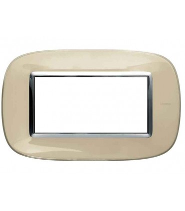 Bticino Axolute Platte 4 Module Elfenbein Flüssigkeit HB4804DA