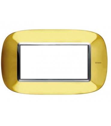 Bticino Axolute Platte 4 Module Gold glänzend HB4804OR