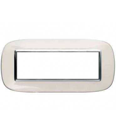 Bticino Axolute Platte 6 Module Weiß Flüssigkeit HB4806DB