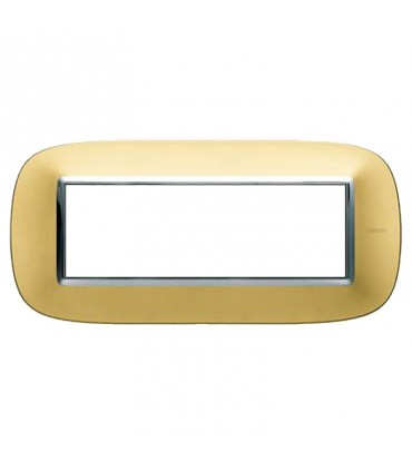 Teller Bticino Axolute 6 Plätze satiniert gold HB4806OSN