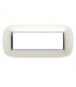Bticino Axolute Platte 6 Module Silber HB4806SAN