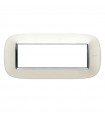 Bticino Axolute Platte 6 Module Silber HB4806SAN