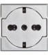 Bticino Axolute FLAT Schuko-Steckdose mit Absicherung Tech 10/16A HC4140/16F