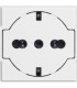 Bticino Axolute FLAT Schuko-Steckdose mit weißem Schutz 10/16A HD4140/16F