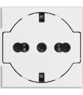 Bticino Axolute FLAT Schuko-Steckdose mit weißem Schutz 10/16A HD4140/16F