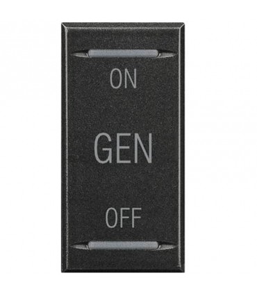 Bticino Axolute 2 Tastenabdeckung mit Symbol ON GEN OFF Anthrazit HS4911AF