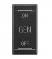 Bticino Axolute 2 Tastenabdeckung mit Symbol ON GEN OFF Anthrazit HS4911AF