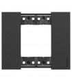 Bticino Living Now Platte, 3 Module, Farbe: Schwarz KA4802KG