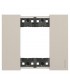 Bticino Living Now Platte, 2 Module, Farbe: Sand KA4802KM