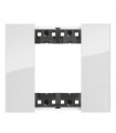 Bticino Living Now Platte, 2 Module, Farbe: Weiß KA4802KW
