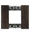 Bticino Living Now Platte 2 Module Farbe Holznussbaum KA4802LG