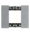Bticino Living Now Platte 2 Module Farbe Moon KA4802NW
