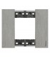 Bticino Platte Living Now 2 Module Farbe: Stahl KA4802ZG