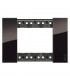 Bticino Platte Living Now 3 Module Farbe: Nacht KA4803DG