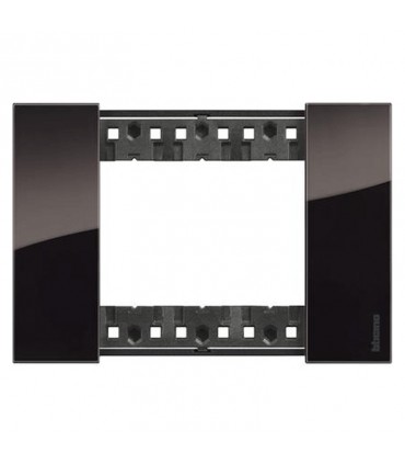 Bticino Platte Living Now 3 Module Farbe: Nacht KA4803DG