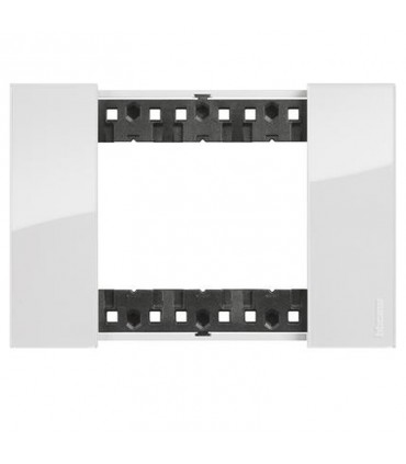 Bticino Platte Living Now 3 Module Farbe: Eis KA4803DW