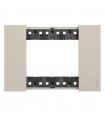 Bticino Living Now Platte, 3 Module, Farbe: Sand KA4803KM