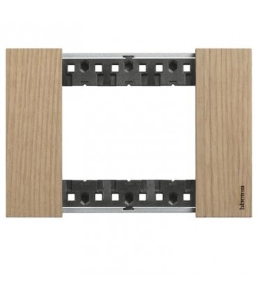 Bticino Living Now Platte für 3 Modulen Farbe: Eichenholz KA4803LM