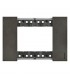 Bticino Living Now Platte, 3 Module, Farbe: Space KA4803NG