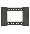 Bticino Living Now Platte, 3 Module, Farbe: Space KA4803NG