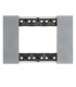 Bticino Living Now Platte, 3 Module, Farbe: Moon KA4803NW