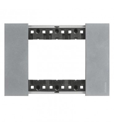 Bticino Living Now Platte, 3 Module, Farbe: Moon KA4803NW