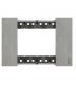 Bticino Living Now Platte, 3 Module, Farbe: Stahl KA4803ZG