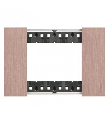 Bticino Living Now Platte, 3 Module, Farbe: Kupfer KA4803ZM