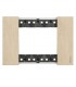 Bticino Living Now Platte, 3 Module, Farbe: Gold KA4803ZW