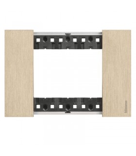Bticino Living Now Platte, 3 Module, Farbe: Gold KA4803ZW