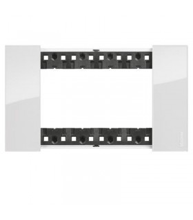 Bticino Platte Living Now 4 Module Farbe: Eis KA4804DW