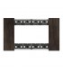 Bticino Living Now Platte, 4 Module, Farbe: Walnuss KA4804LG