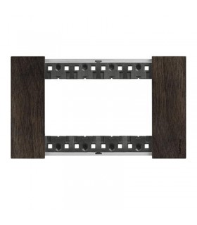 Bticino Living Now Platte, 4 Module, Farbe: Walnuss KA4804LG