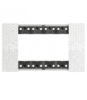 Bticino Living Now Platte für 4 Modulen Farbe: Pixel KA4804MW