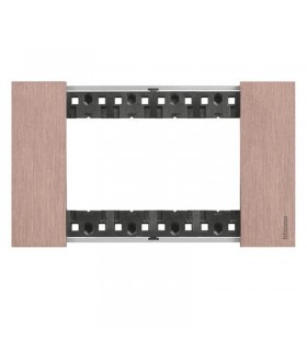 Bticino Platte Living Now 4 Module Farbe: Kupfer KA4804ZM
