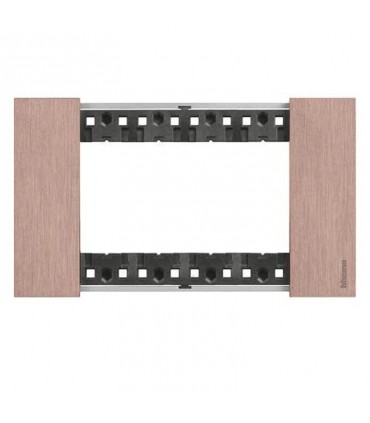 Bticino Platte Living Now 4 Module Farbe: Kupfer KA4804ZM