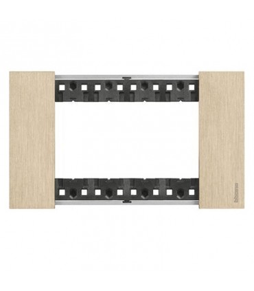 Bticino Platte Living Now 4 Module Farbe: Golb KA4804ZW