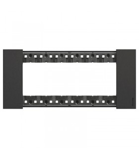 Bticino Platte Living Now 6 Module Farbe: schwarz KA4806KG