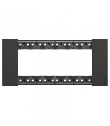 Bticino Platte Living Now 6 Module Farbe: schwarz KA4806KG