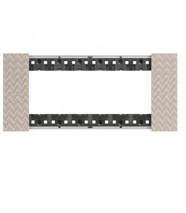 Bticino Living Now Platte für 6 Modulen Farbe: Optic KA4806MM